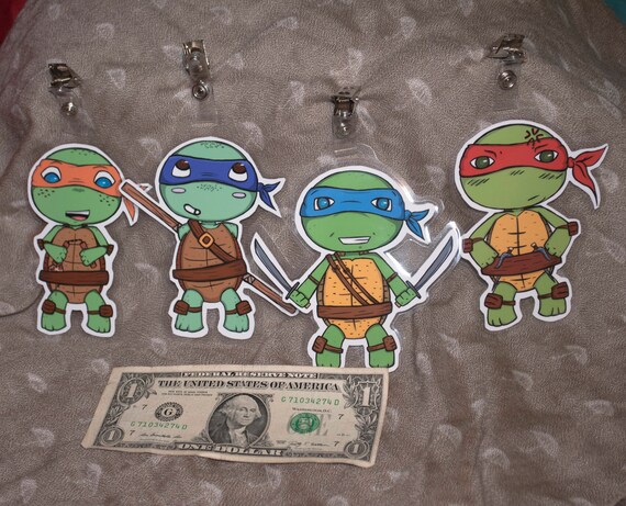 Teenage Mutant Ninja Turtles Badge Buddies 4 Pack Original Etsy