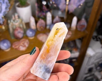 Indonesian Rainbow Agate Tower | Natural Banded Chalcedony | One of a Kind