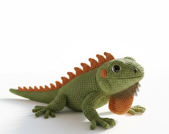 Crochet Iguana Pattern , Amigurumi Lizard Pattern, Realistic Reptile , Easy Animal , Digital Download