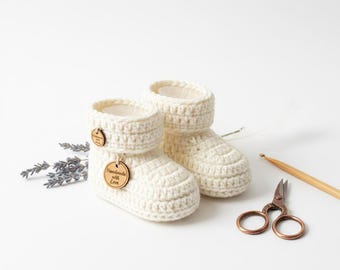 Crochet Baby Booties Pattern | Easy Beginner Tutorial (PDF)