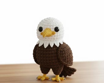 Wzór szydełkowy na orła bielika amigurumi, realistyczny ptak (do pobrania w wersji cyfrowej)