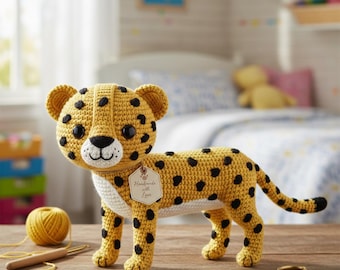 Gehäkelte Anleitung Gepard | Realistisches Amigurumi Plüschi (PDF)