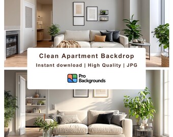 Modern Apartment Video Call Background | Professional Zoom Backdrop (Digital Download)