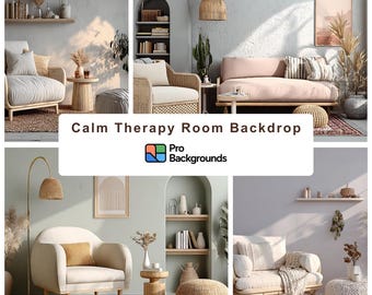 Therapist Office Zoom Background | Calming Teletherapy Backdrop (4K JPG Digital Download)