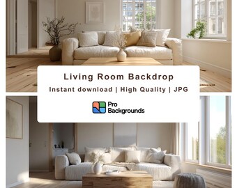 Sfondo Zoom per soggiorno scandinavo: interni nordici ultra realistici per lavoro da remoto e creazione di contenuti