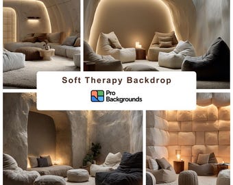 Soft Sensory Room Zoom Background | Calming Neurodivergent Friendly Meeting Space | Digital Download Therapist Backdrop