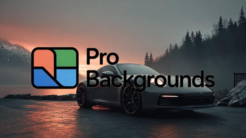 Luxury Sports Car Zoom Background 4K | Executive Mountain Lake Virtual ...