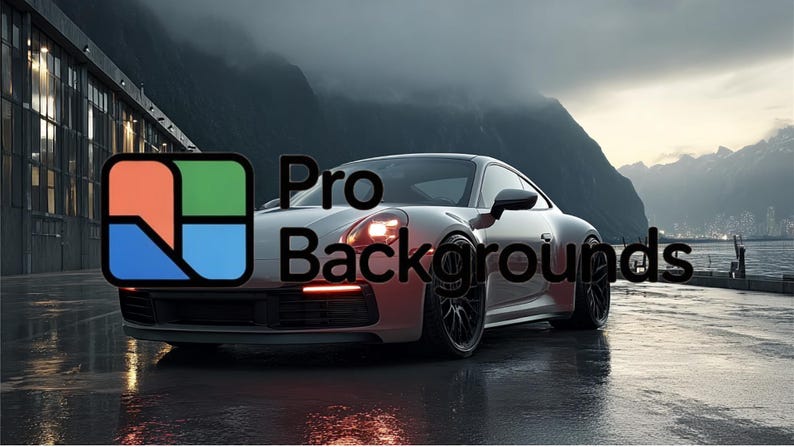 Luxury Sports Car Zoom Background 4K | Executive Mountain Lake Virtual ...