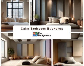 Luxury Bedroom Zoom Background, Calming Penthouse Video Call Backdrop (Digital Download)