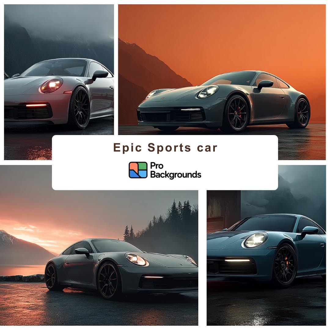Luxury Sports Car Zoom Background 4K | Executive Mountain Lake Virtual ...
