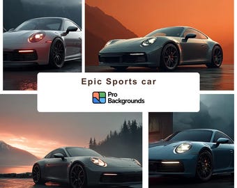 Luxury Sports Car Zoom Background 4K | Executive Mountain Lake Virtual Office Scene