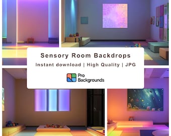 Autism Therapy Room Background Digital Download for Online Counseling Sessions | Sensory Friendly Virtual Office Backdrop | Telehealth