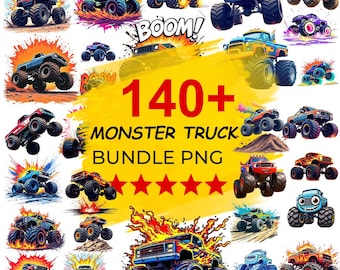 140+ Mega Monster Truck PNG Bundle, Monster Truck Png, Truck Clipart, Shirt Png, Sublimation Designs, Offroad Truck, Trucks Svg, Cartoons