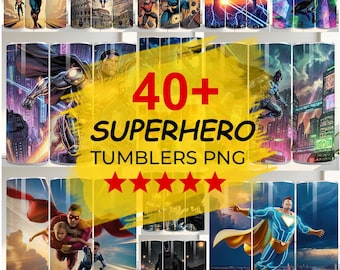 40+ Superhero Tumbler Wrap Bundle, Superhero Game Characters Tumbler Wrap, 20oz Skinny Tumbler Wrap, Movie Characters, Superheroes Tumbler