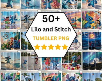 50+ Stitch Tumbler Wrap Png Bundle, 3D Inflated Stitch Tumbler Design PNG, 3D Stitch 20 oz Tumbler Wrap Digital Downloads