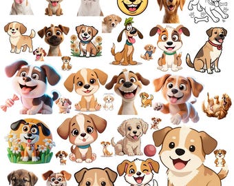 55+ Dog Heads SVG Bundle File, All Breeds Collection, Dog Clipart for Cricut, Laser Cut, Funny Dog png Bundle, Print File, Funny Dogs