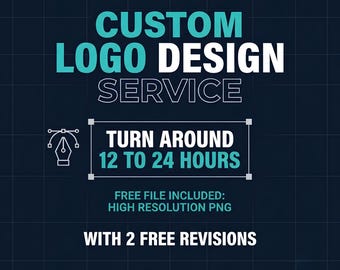 Custom Logo Design | Fast 12-24 Hour Delivery | Business Logo | Digital Download | Minimalist Logo