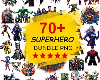 70+ Superhero Png Bundle, Superheroes Clipart, Cute Cartoons Png, Superhero Svg, Heroes Png Set, Avengers Clipart, Cartoons Svg, Superhero