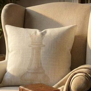 Funda de almohada King en color arena oscura: tejido de lujo, tonos tierra, diseño sutil