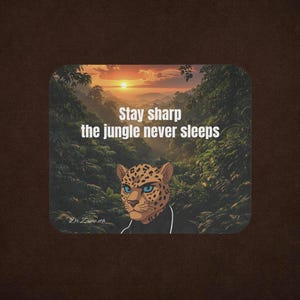 Stay Sharp Desk Mat by ZameLab - Minimal Jungle Desk Pad