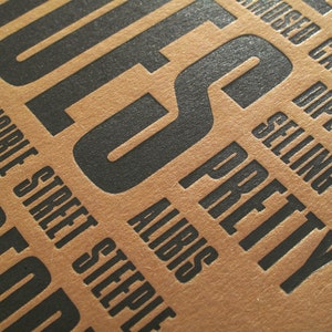 Bob Dylan Like A Rolling Stone Distilled. Limited Edition Letterpress A3 Poster Print. image 4