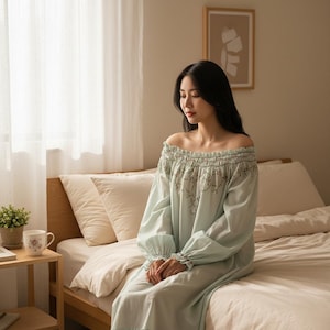 loose dress like garment for sleeping Cotton Nightgown Women Breathable Short Sleeve Sleep Dress Loose Pajama Dress Summer Spring Loungewear Gift