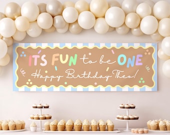 First Birthday Banner | Fun to be One Party Decoration (Digital Download)