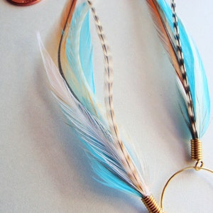 Kingfisher Blue Feather Earrings imagem 2