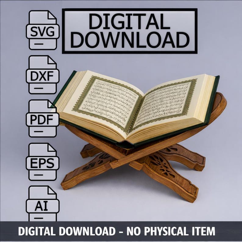 quran-stand-laser-cut-rehal-islamic-book-holder-digital-download