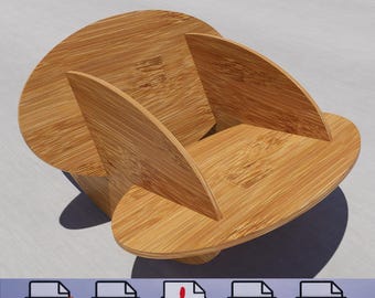 Wooden Chair CNC Template  Laser Cut File  Instant Download