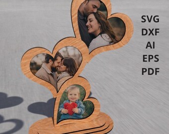 Standing Heart Love Frame  DIY Home Décor  Svg Dxf Ai Eps Pdf Files