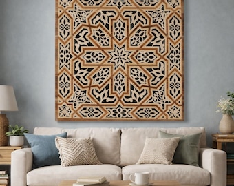 islamic decor Islamic Moroccan Geometric Wall Art  SVG DXF CNC Laser Cut File