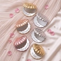 Personalized Seashell Mirror, Bridesmaid Proposal Gift, Engraved Clamshell Compact Mirror, Beach Wedding Favor, Bridal Party Gift product logo