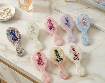 Personalized Bridesmaid Gift,Rhinestone Name Brush,Flower Girl Gift,Bridesmaid Proposal Box Filler,Wedding Party Favors,Sorority Gift
