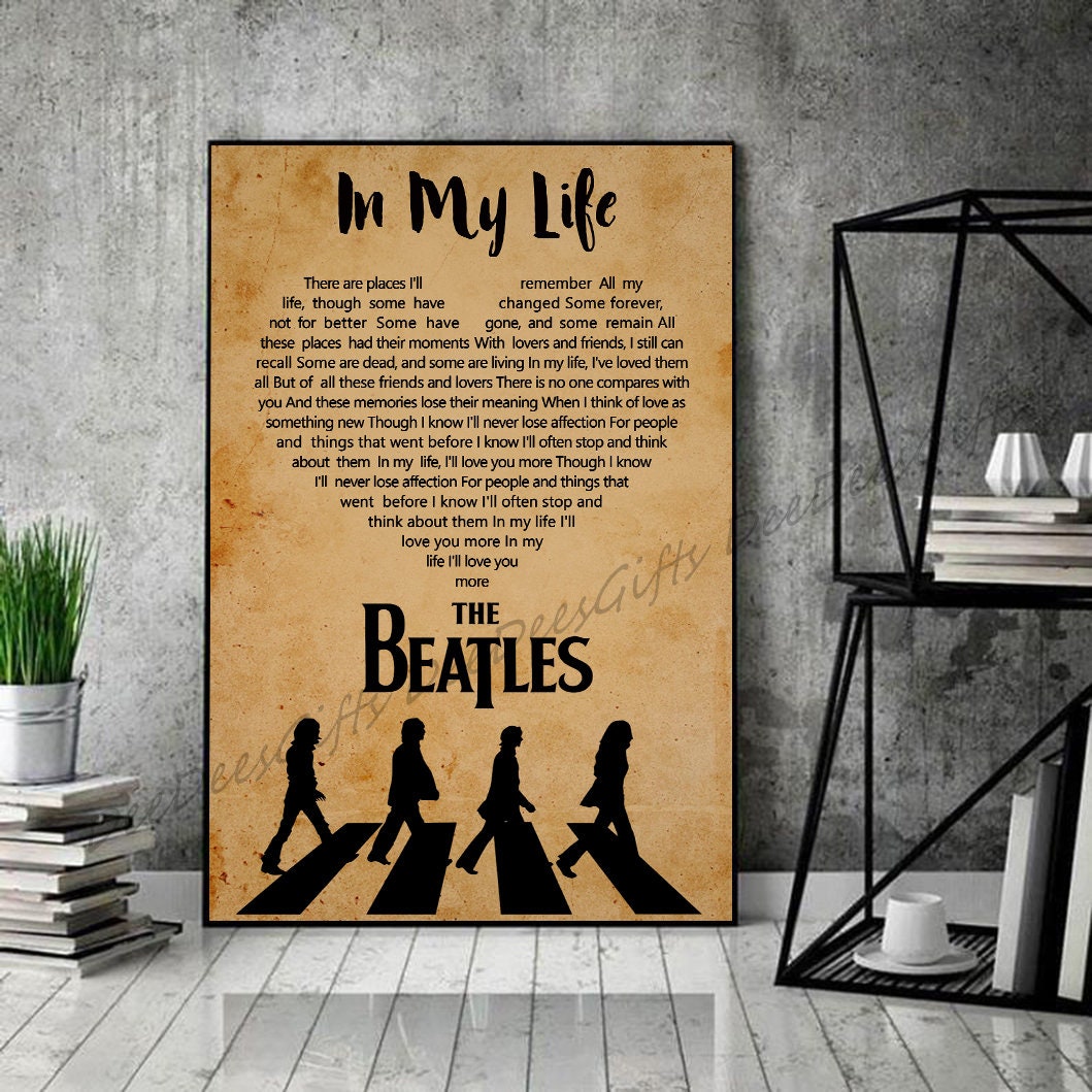 Music Home Decor The Beatles Poster The Beatles Album Cover Poster Print Wall Art Rubber Soul Poster Music Poster Print