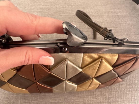 Vintage Metallic Patch Shoulder Bag - image 7