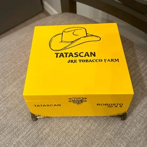 Tatascan JRE Tobacco Farm cigar box repurposed/upcycled in to jewelry box-Medium size