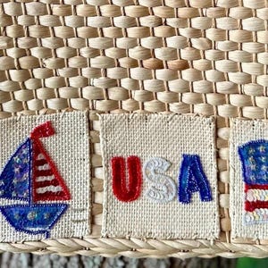 Vintage USA Straw Summer Picnic/Beach Bag