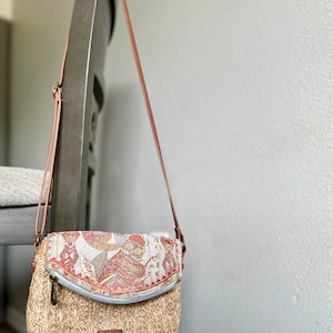 Vintage (retired) Sakroots Pacific Small Jute & Cotton Crossbody/Shoulder Bag