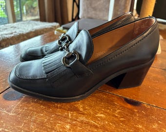 Mocasines Wirth con tacón de bloque, talla 41