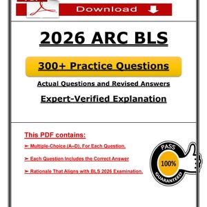 BLS Practice Exam Questions and Answers | Basic Life Support Study Guide (2026), Digital Download