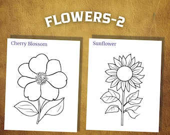 Dibujos digitales de flores para colorear: diseños florales imprimibles para niños y adultos (descarga en PDF)