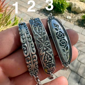 Pulseras ajustables de acero inoxidable con forma de cuchara