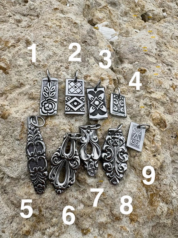 Spoon charms assorted stacking charms stainless steel