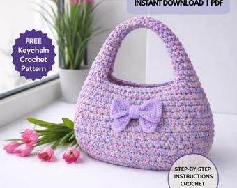 Egg Bag Crochet Pattern PDF: Chunky Cord Yarn Shoulder Bag, Beginner to Advanced DIY Purse, Step-by-Step Instructions (Digital Download PDF)