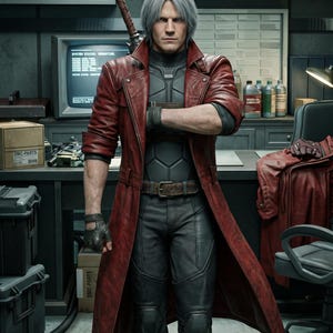 DMC 3 Dante Leather Trench Coat | Devil May Cry 3 Cosplay Costume | Men's - Women's.
