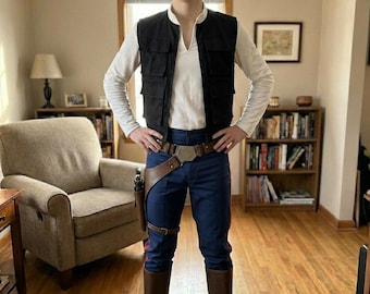 Star Wars-inspirerat Han Solo-smugglarbälte och hölster – tillbehör till cosplay-kostym.