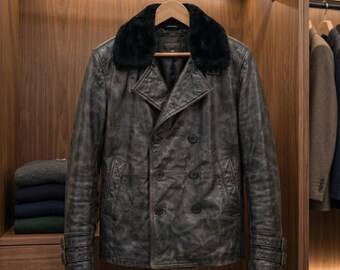 Leon S Kennedy RE9 Requiem Fårskinnsjacka Resident Evil Cosplay Kappa Pälskrage.