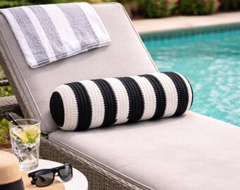 Haakpatroon achtertuin versteviging pdf | Haakpatroon kussen voor buiten | Zelfstudie gehaakt bolsterkussen | DIY-gehaakte woondecoratie