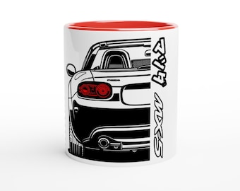 MX-5NC Tasse - 2 Farbvariationen weiss/rot und weiss/schwarz - 11oz (325ml)